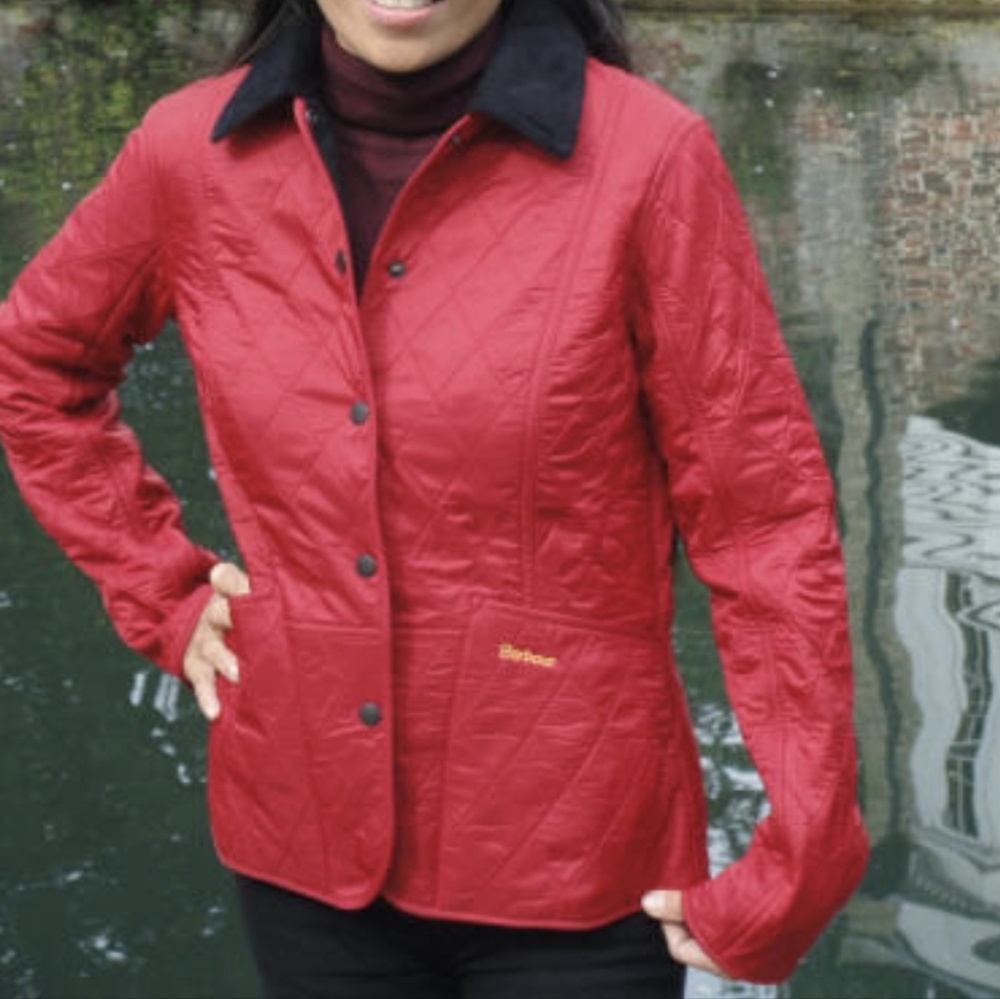 Barbour Winter Liddesdale Polarquilt Women's Red Quilted Jacket Sz.12